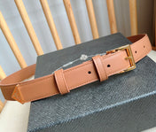 PRADA 25S BELT 25 MM IN BROWN CALFSKIN 585799