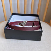 PRADA 25S BELT 15 MM IN RED CALFSKIN 598411