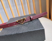 PRADA 25S BELT 15 MM IN RED CALFSKIN 598412