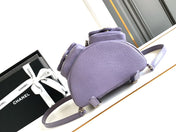 CHANEL 25S BACKPACK 21 CM IN PURPLE LAMBSKIN