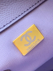 CHANEL 25S BACKPACK 17.5 CM IN PURPLE LAMBSKIN