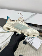 LOEWE 26S CLOUDSOLO SNEAKERS IN LIGHT BLUE AND BEIGE RECYCLED POLYESTER