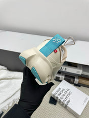 LOEWE 26S CLOUDSOLO SNEAKERS IN LIGHT BLUE AND BEIGE RECYCLED POLYESTER