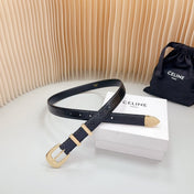 Medium Western Belt 25mm Black Snake Embossed Calfskin Ghw
