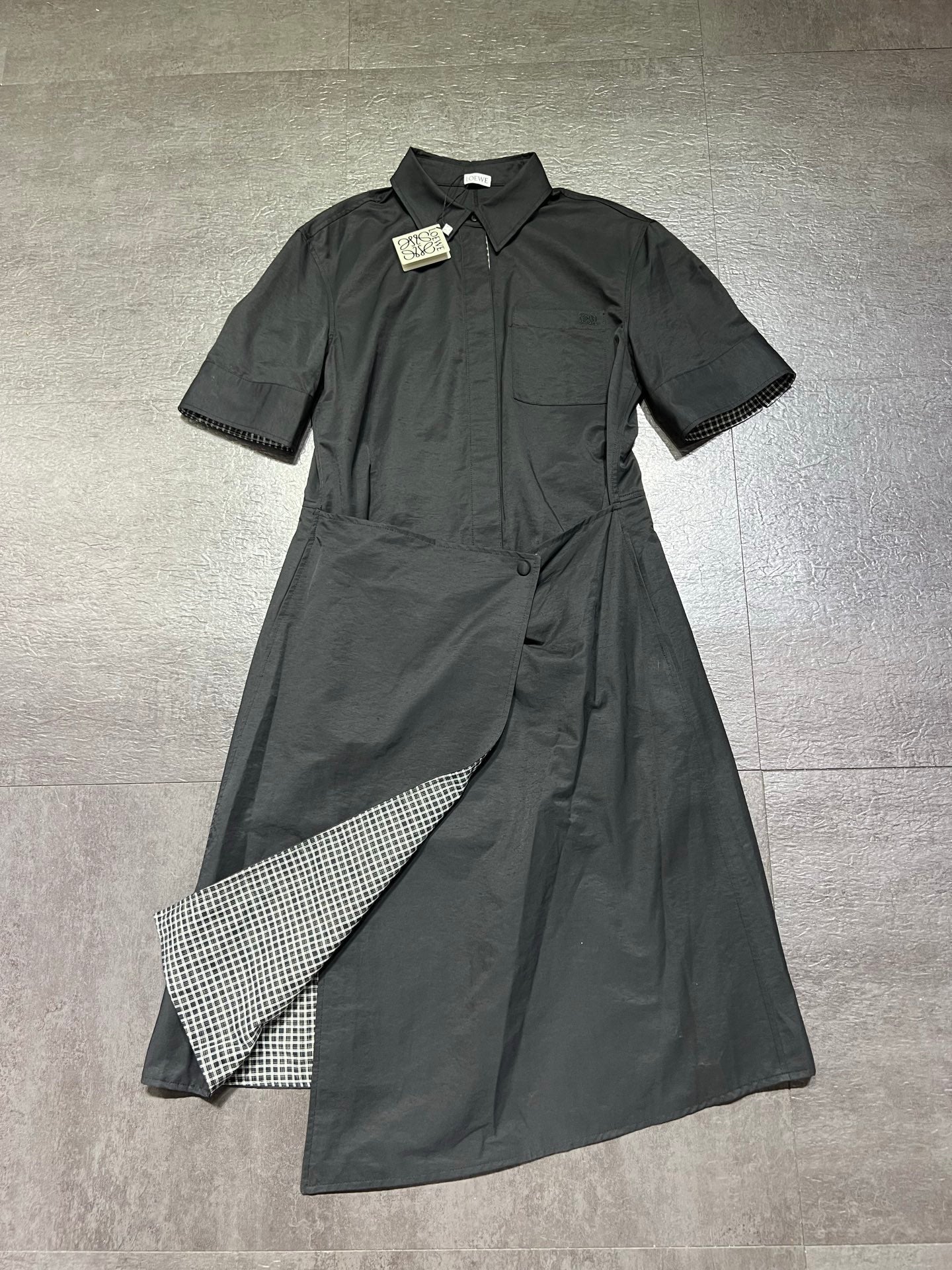 LOEWE 26S SHORT-SLEEVE COLLARED DRESS 592