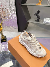 LV 26S RUSH XPLORER SNEAKER IN BEIGE MONOGRAM SUEDE