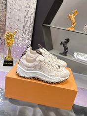 LV 26S RUSH XPLORER SNEAKER IN BEIGE MONOGRAM SUEDE