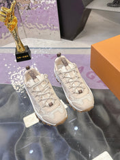 LV 26S RUSH XPLORER SNEAKER IN BEIGE MONOGRAM SUEDE
