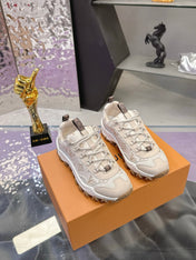 LV 26S RUSH XPLORER SNEAKER IN BEIGE MONOGRAM SUEDE