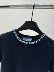 PRADA 25S BEADED CREW NECK SWEATER 313