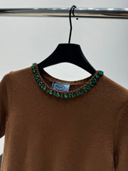 PRADA 25S BEADED CREW NECK SWEATER 314