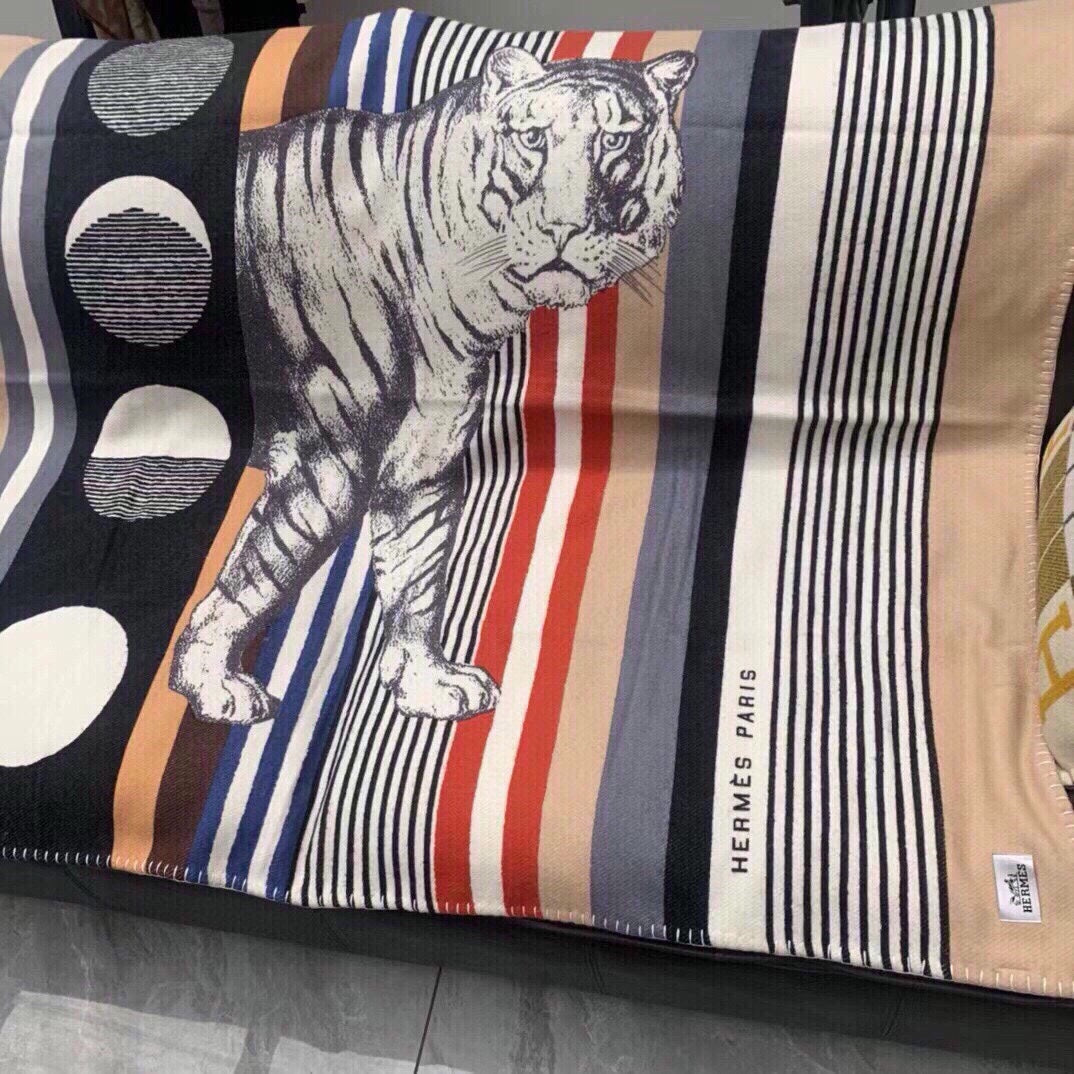 TIGRE BAYADERE BLANKET 170 CM IN COLORFUL CASHMERE 390805