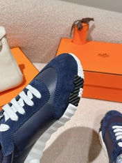 MAINLAND SNEAKER IN NAVY BLUE SUEDE AND CALFSKIN 959296