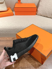 MAINLAND SNEAKER IN BLACK SUEDE AND BREATHABLE MESH FABRIC