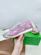 ORBIT SNEAKER IN BLUSH PINK TECHNICAL FABRIC AND METALLIC MESH