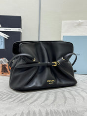 PRADA 25S DADA SMALL BAG 25 IN BLACK CALFSKIN GOLD HARDWARE