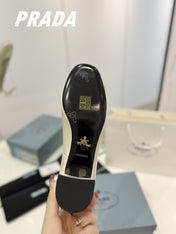 PRA NAPPA MARY JANE PUMPS CREAMY WHITE LAMBSKIN