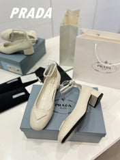 PRA NAPPA MARY JANE PUMPS CREAMY WHITE LAMBSKIN