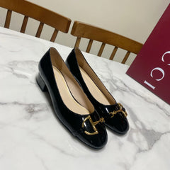 GUCCI 26S HORSEBIT BALLET FLATS IN BLACK CALFSKIN
