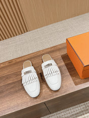 0Z Mule Fringed White