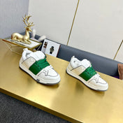 One Stud Sneaker Garavani Calfskin Fabric Green White