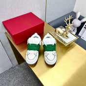 One Stud Sneaker Garavani Calfskin Fabric Green White