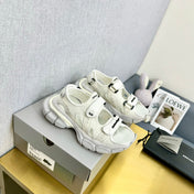 3XL SPORTY SANDALS IN WHITE POLYURETHANE, POLYESTER AND TPU