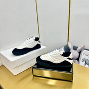 CHLOE 26S SKATE SNEAKERS IN WHITE CALFSKIN AND BLACK SUEDE