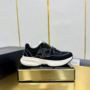 SNEAKER IN BLACK MIX WHITE BREATHABLE FABRIC