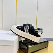 DIOR 26S LOW-TOP PLATFORM SNEAKER 50MM IN BLACK CANVAS