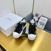 DIOR 26S LOW-TOP PLATFORM SNEAKER 50MM IN BLACK CANVAS