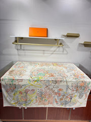 HERMES 25S SCARF 136 IN SILK CASHMERE 989708