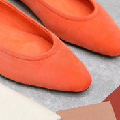 CLASSIC BALLET SHOES IN ORANGE SUEDE
