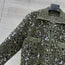 GUCCI 25 KNITTED POLO LONG-SLEEVED TOP GREEN GRAY WOOL