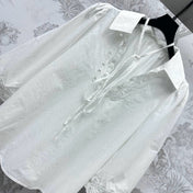 GUCCI 25S EMBROIDERED LONG SLEEVE SHIRT 264651