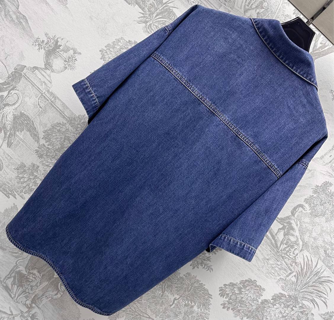 VALENTIN 25S DENIM SHIRT AND SHORTS SET 264676