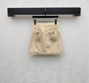 VLTN DENIM VEST SET WITH SLEEVELESS TOP AND LACE-TRIMMED MINI SKIRT