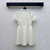 GUCCI 26S SHORT-SLEEVE COLLARED MINI DRESS 481