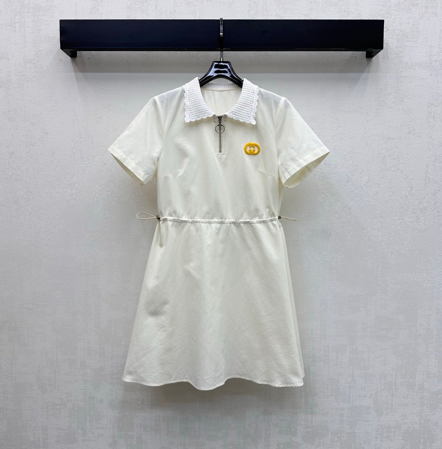 GUCCI 26S SHORT-SLEEVE COLLARED MINI DRESS 481