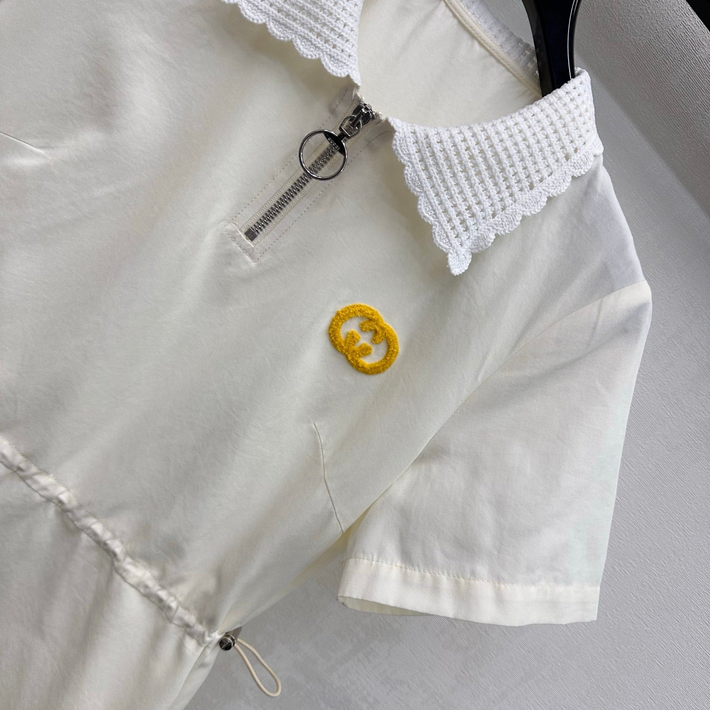GUCCI 26S SHORT-SLEEVE COLLARED MINI DRESS 481