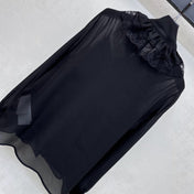 GUCCI 26S LONG-SLEEVE BOW-TIE BLOUSE 476