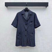 GUCCI 26S SHORT-SLEEVE MONOGRAM SHIRT 394