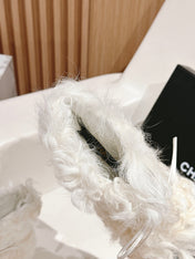 SHORT BOOTS IN WHITE LAMB FUR AND LAMBSKIN 962186