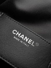 CHANEL 26S HOBO BAG 40 IN BLACK CAVIAR CALFSKIN DARK SILVER HARDWARE