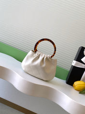 CHANEL 26S HAND BAG 12 IN IVORY WHITE LAMBSKIN GOLD HARDWARE