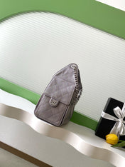 CHANEL 25S HOBO BAG 30 IN LILAC SILVER METALLIC CAVIAR