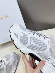 DIOR CHRONO SNEAKER 25S IN WHITE LAMBSKIN AND MESH FABRIC STYLE 2
