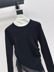 MIUMIU LONG-SLEEVE KNIT TOP STYLE 819