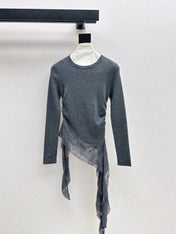 MIUMIU LONG-SLEEVE KNIT TOP STYLE 820