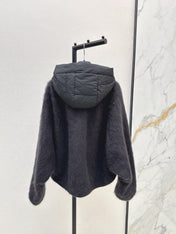 MAX MARA 25S HOODED KNIT JACKET 105